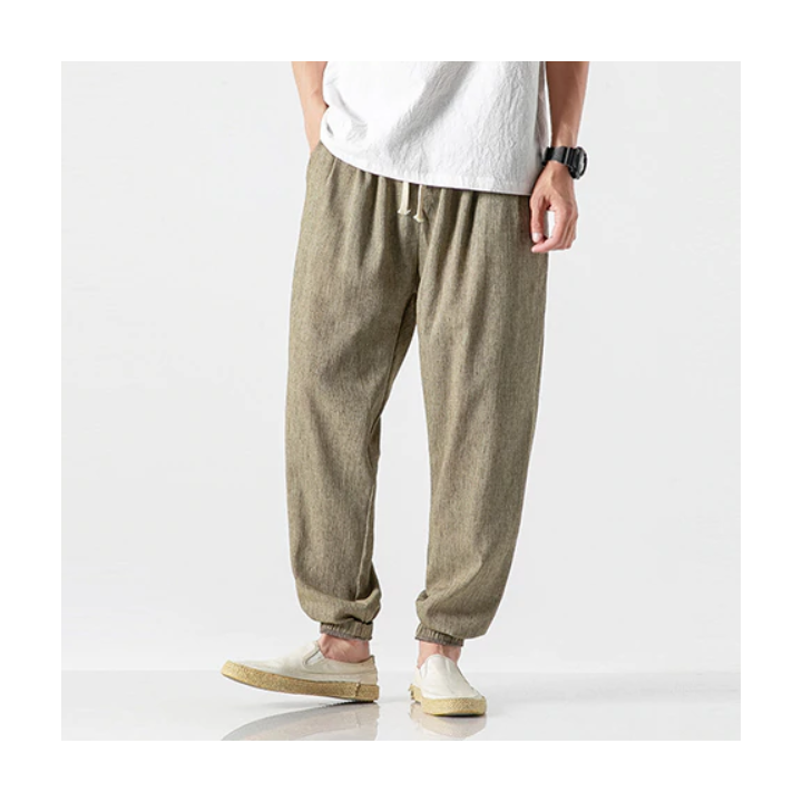 Pantalon Casual Harem Beige