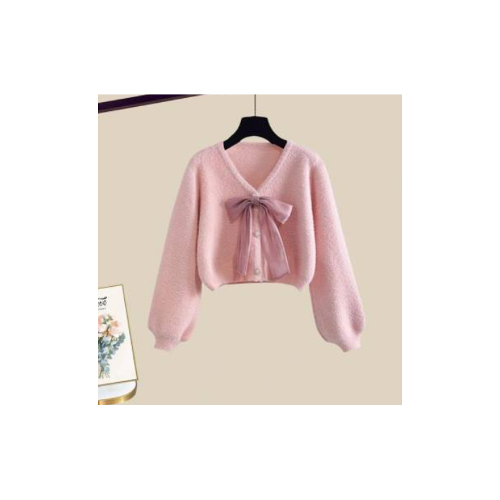 Vêtements japonais et coréens pour filles - Kimonos japonais et coréens pour femmes - Cardigan Doux Ribon