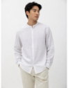Chemise col Mao coupe droite lin