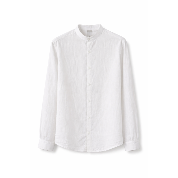 Chemise col Mao coupe droite lin