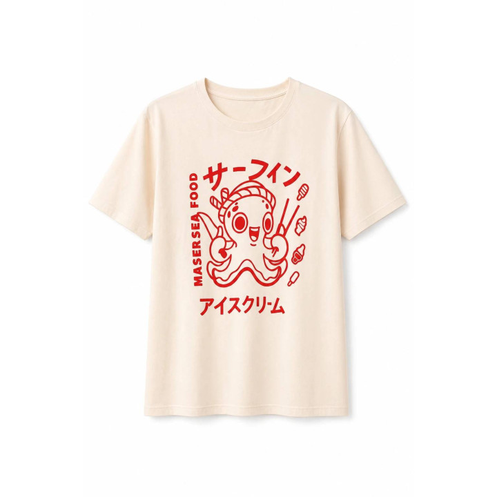 T-Shirt Octo Kawaii — vue produit fond blanc