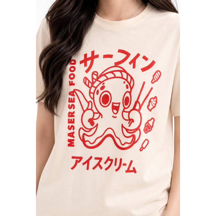 T-Shirt Octo Kawaii — détail imprimé