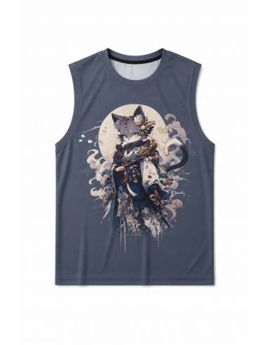T-Shirt Chat Guerrier — vue produit fond blanc