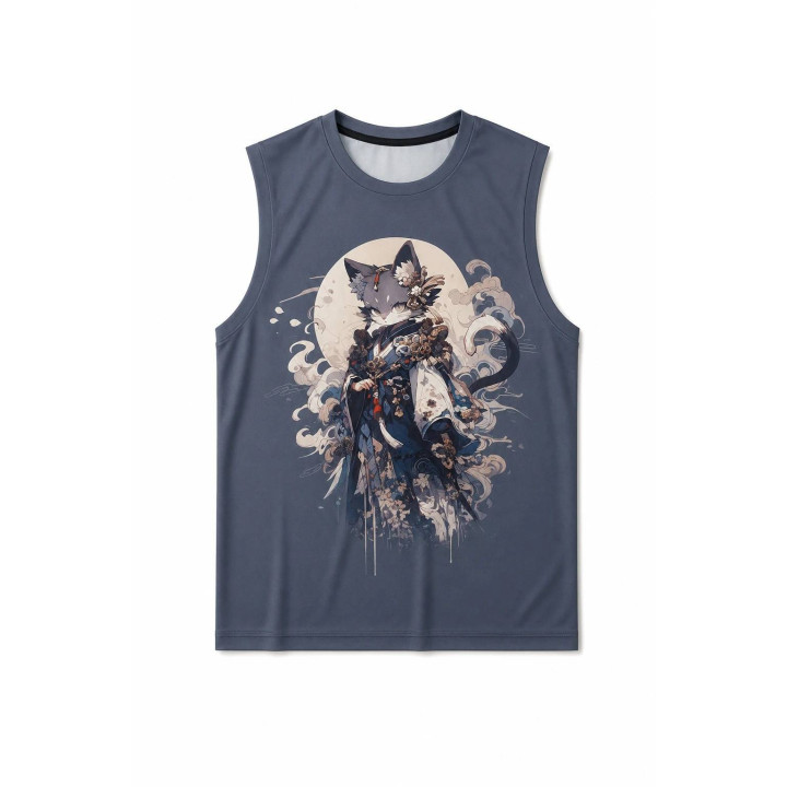 T-Shirt Chat Guerrier — vue produit fond blanc