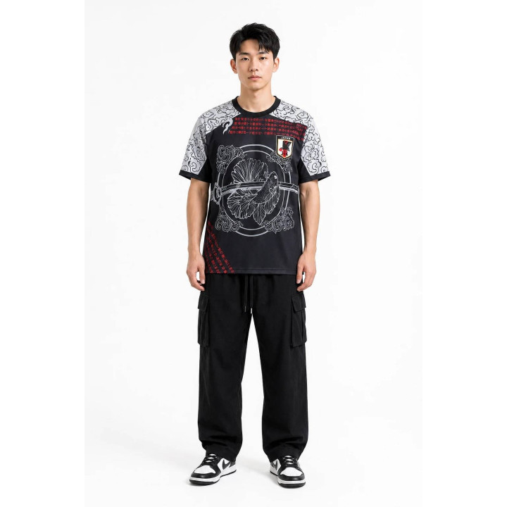 Maillot Sakura Wave Japon — porté de face