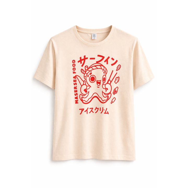 Chemise Vague Japonaise Retro Beach — porté de dos