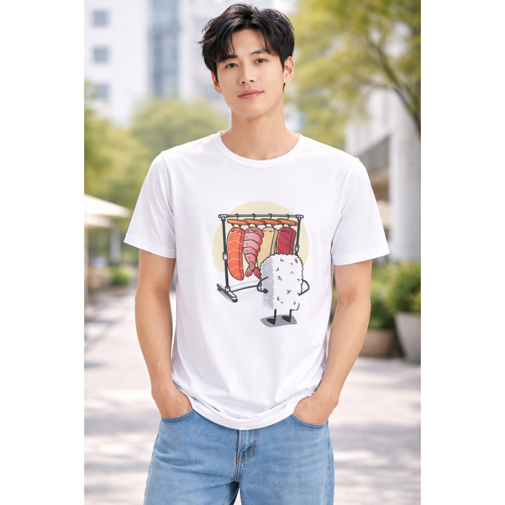 T-shirt Oversize Bambou — porté de face