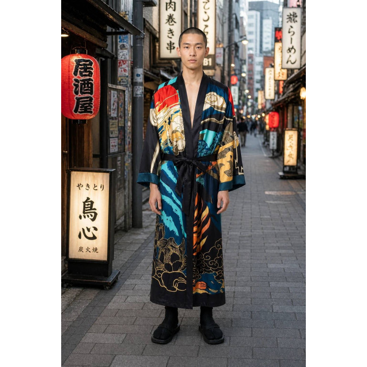 Kimono long — lifestyle extérieur