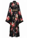 Kimono Ample à fleurs — vue produit fond blanc