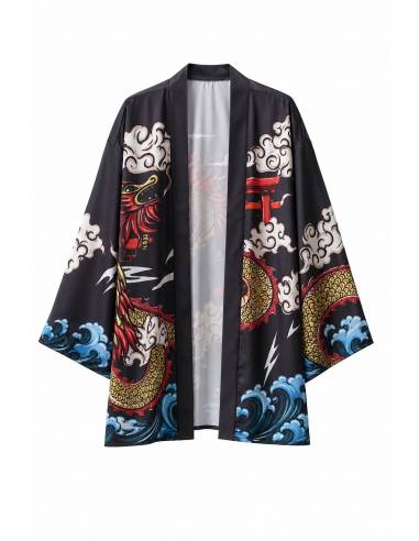 Kimono graphique — vue produit fond blanc