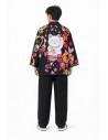 Kimono floral — porté de dos