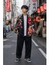 Kimono floral — lifestyle extérieur