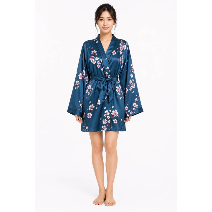 Kimono imprime — porté de face