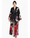 Kimono brode polyester — porté de face