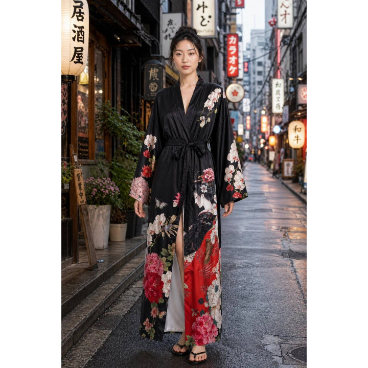 Kimono brode polyester — lifestyle extérieur