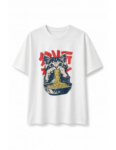 T-shirt Chat japonais — vue produit fond blanc