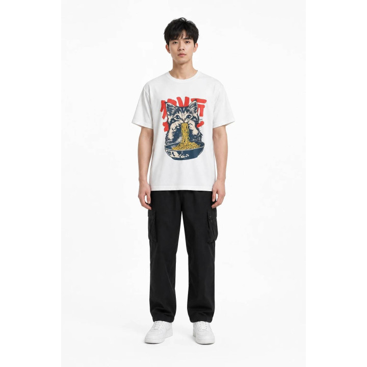 T-shirt imprime — porté de face