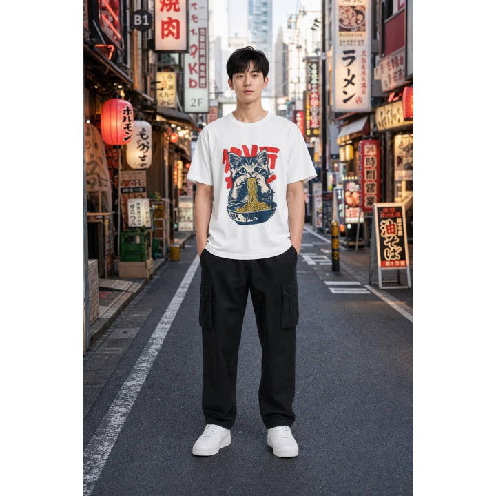 T-shirt imprime — lifestyle extérieur
