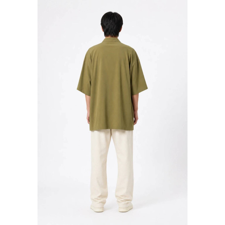 Kimono floral fluide — porté de dos
