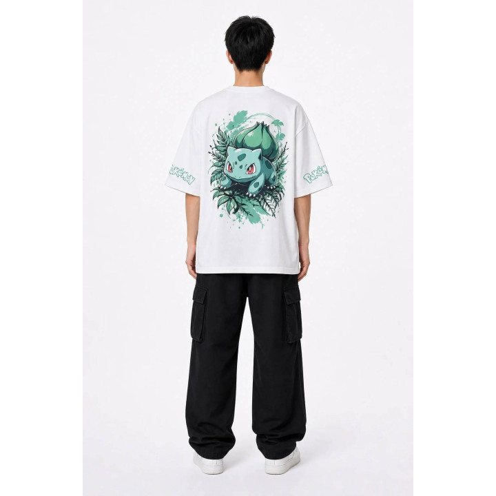 T-shirt graphique coton — porté de dos