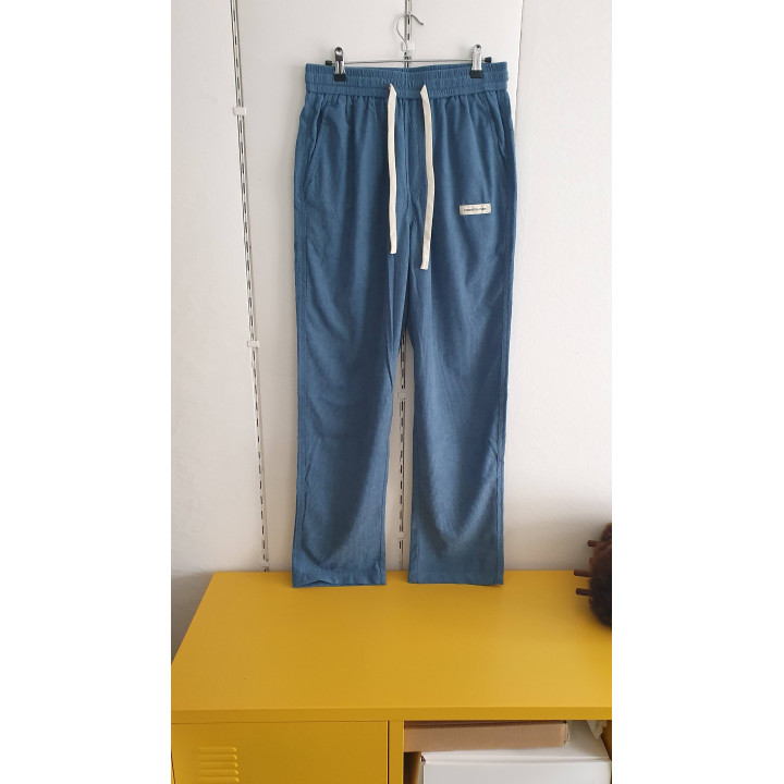 Pantalon Droit Kazehana — coloris bleu