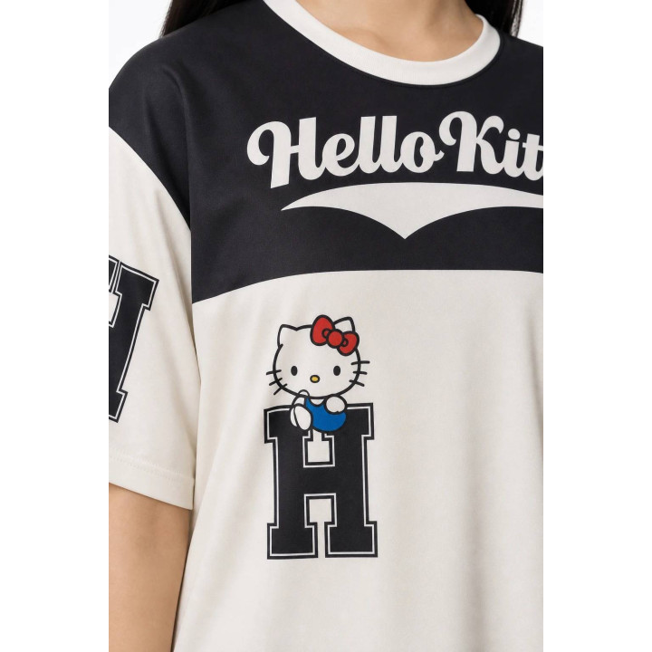 T-shirt Hello Kitty noir et blanc — détail produit