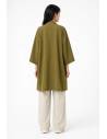 Kimono Floral Kurosora — Kaki — mannequin femme dos