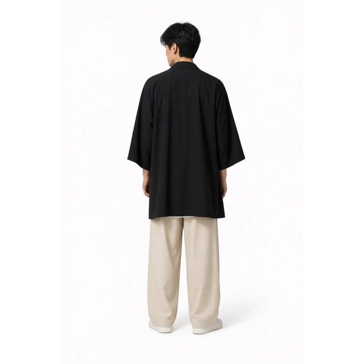Kimono Floral Kurosora — Noir — mannequin homme dos