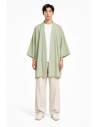 Kimono Floral Kurosora — Vert sauge — mannequin homme face