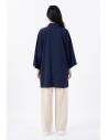 Kimono Floral Kurosora — Bleu marine — mannequin femme dos