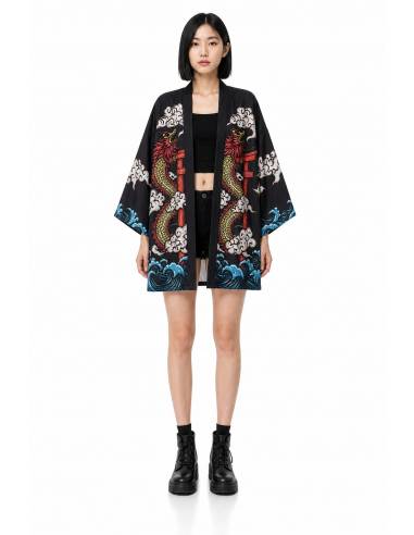 Kimono Graphique Akatsuki — porté de face