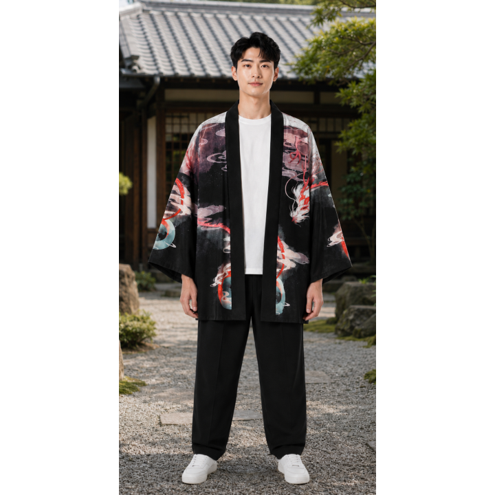 Vêtements japonais et coréens pour homme - Kimono Reddodoragon