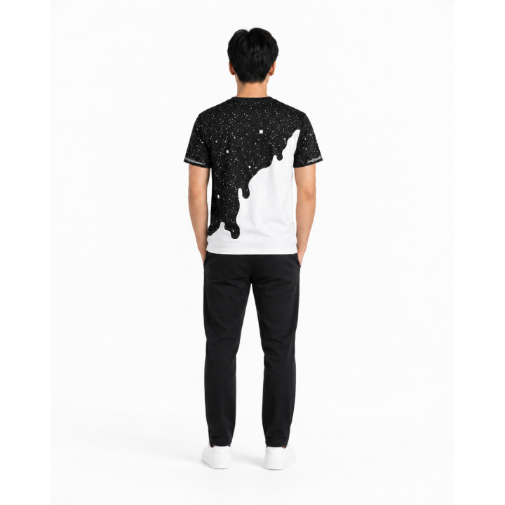 T-shirt imprimé noir et blanc | Japean