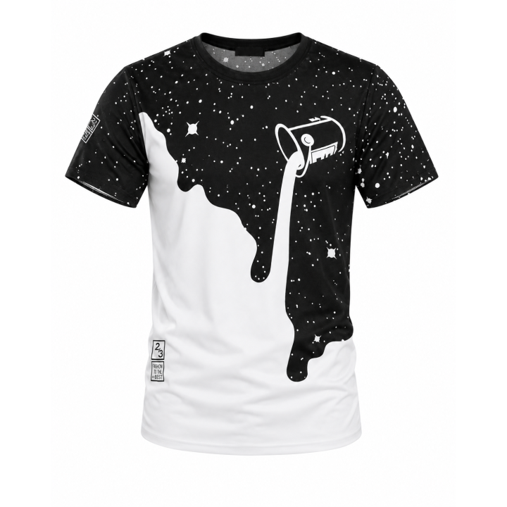 T-shirt imprimé noir et blanc | Japean