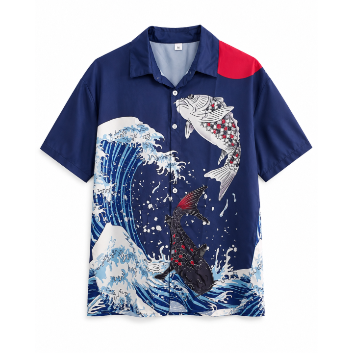 Chemise Vague Japonaise Retro Beach | Japean