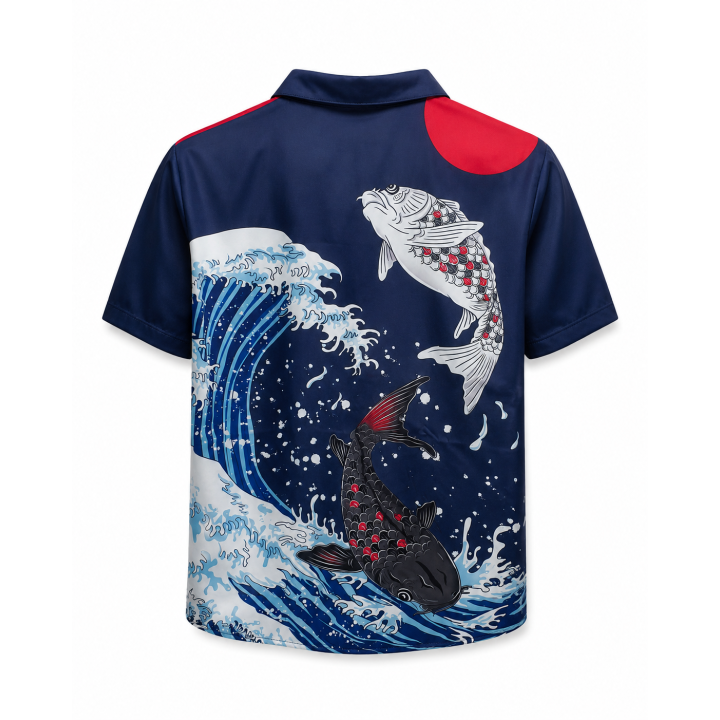 Chemise Vague Japonaise Retro Beach | Japean