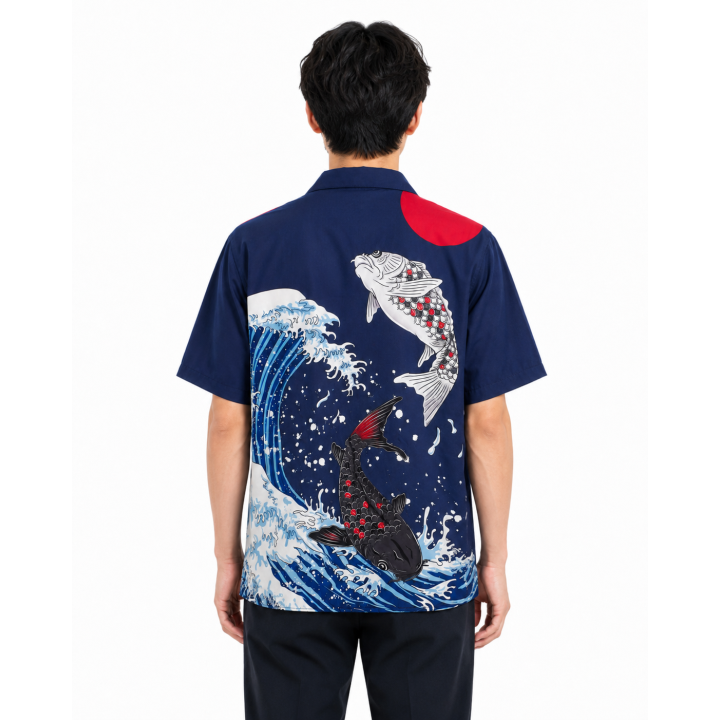 Chemise Vague Japonaise Retro Beach | Japean