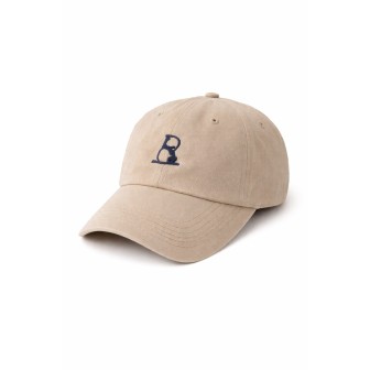 Casquette baseball beige brodée B