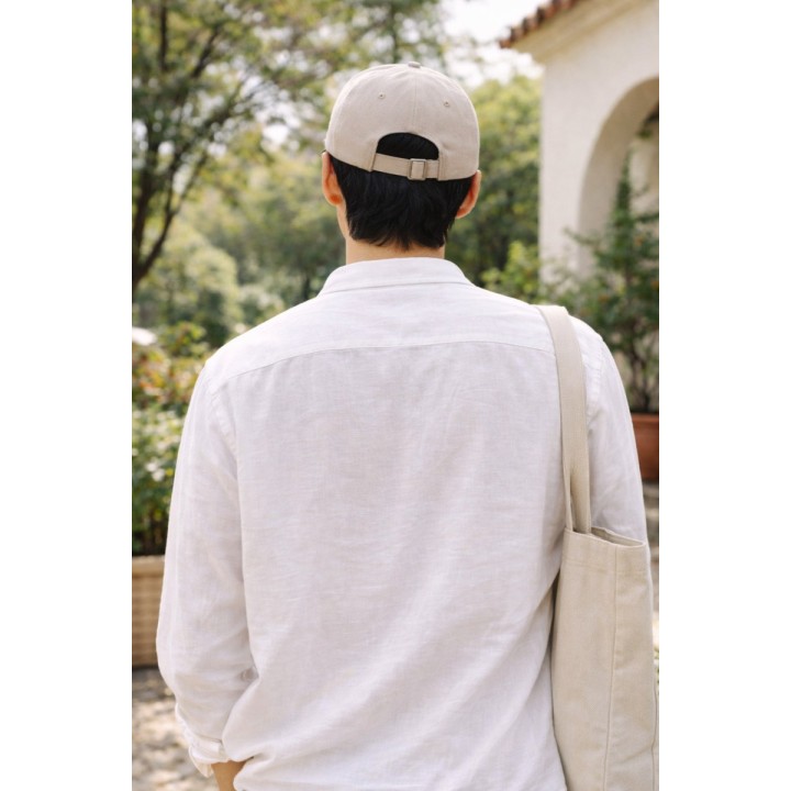 Casquette baseball beige brodée B