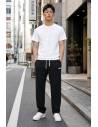 Pantalon droit jogger — Noir — lifestyle extérieur