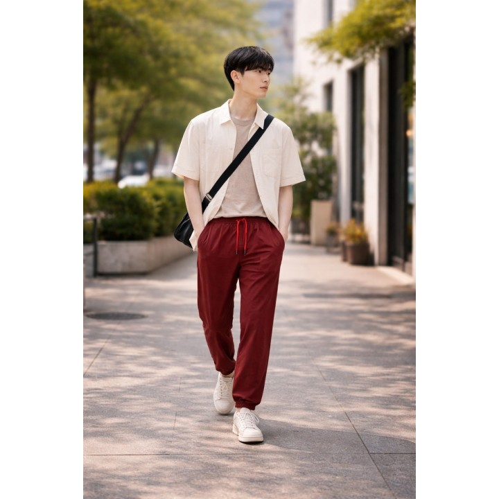 Pantalon Jogger Coton Lin