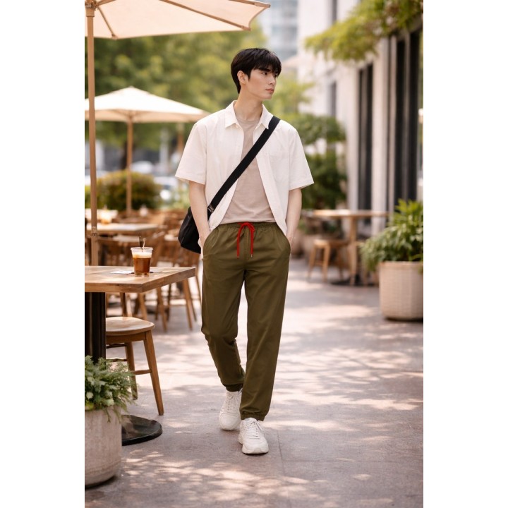 Pantalon Jogger Coton Lin