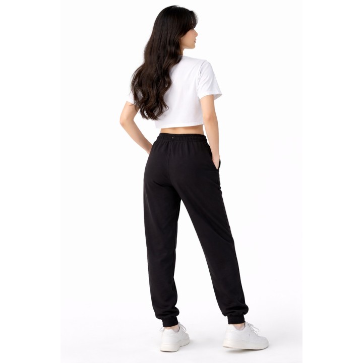 Jogging Noir Taille Élastique