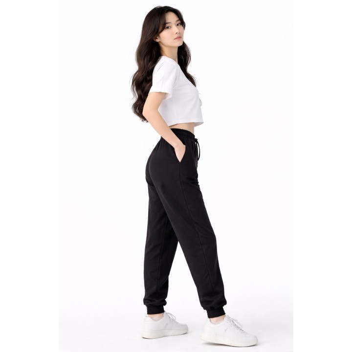 Jogging Noir Taille Élastique
