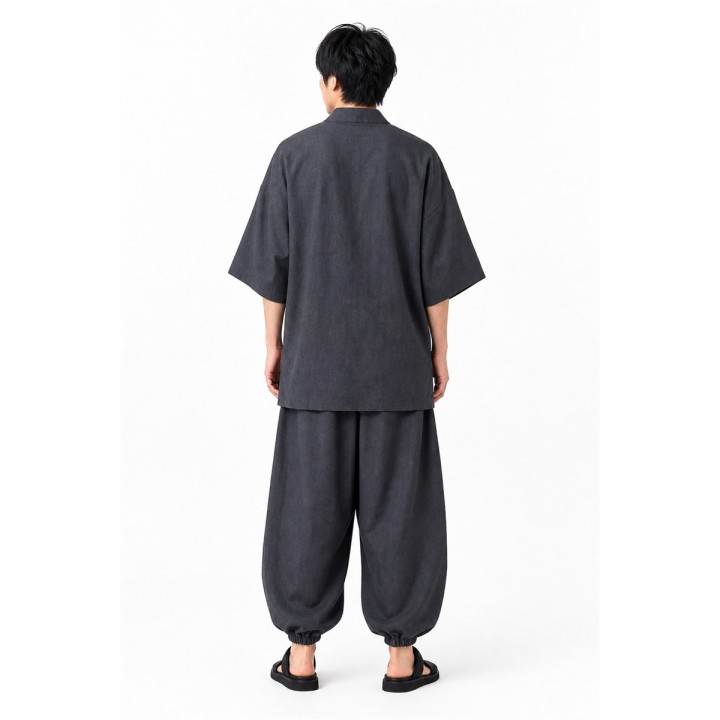 Ensemble Kimono Gris Anthracite