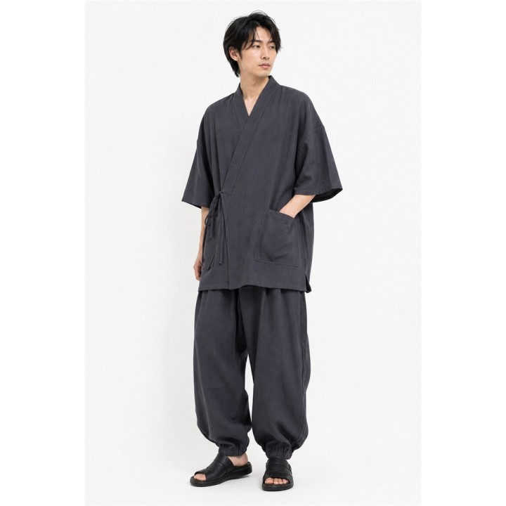 Ensemble Kimono Gris Anthracite