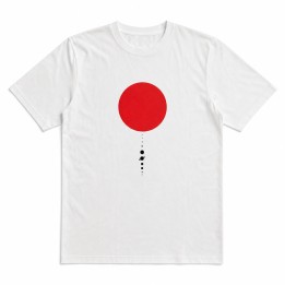 T-shirt Blanc Soleil Rouge