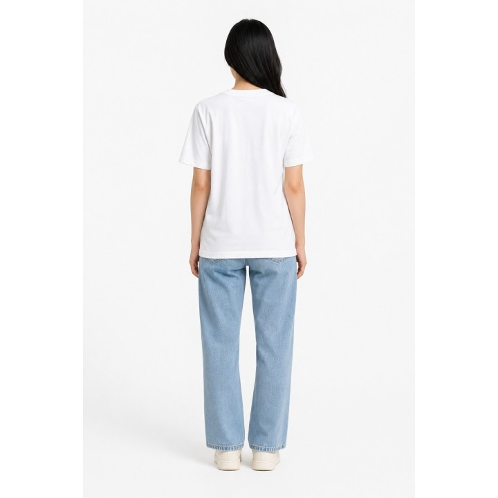 T-shirt Blanc Soleil Rouge
