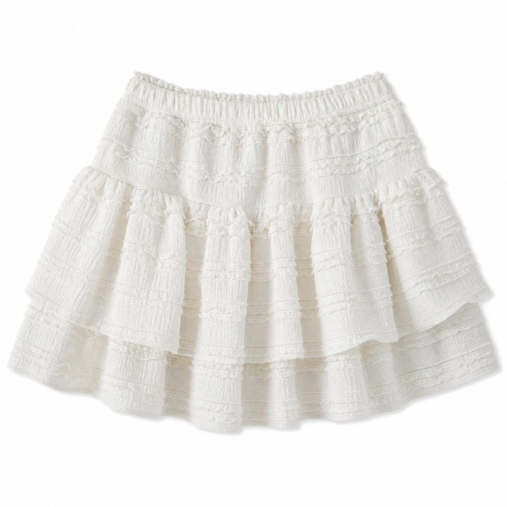 Jupe Blanche à Volants