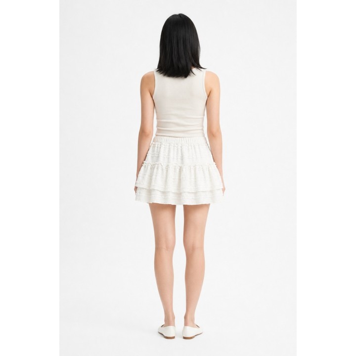 Jupe Blanche à Volants